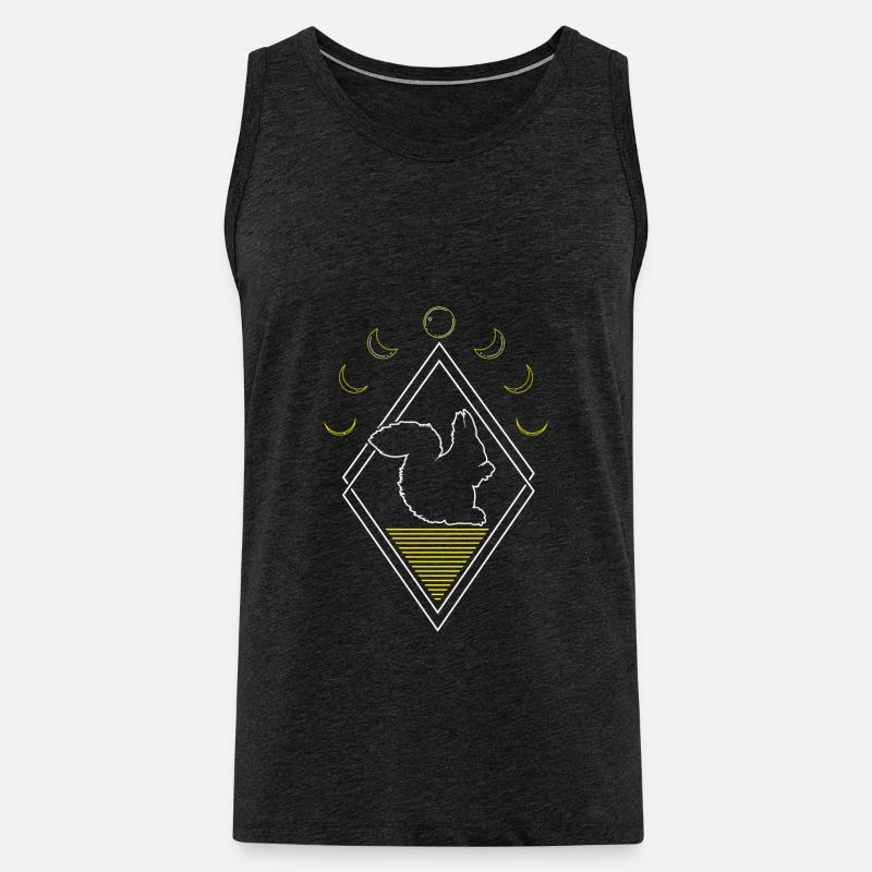 Eichhörnchen Abstrakt Moon Phases - Männer Premium Bio Tank Top - Anthrazit