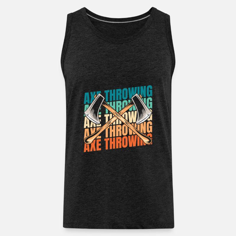 Axtwerfen Axtwerfer - Männer Premium Bio Tank Top - Anthrazit