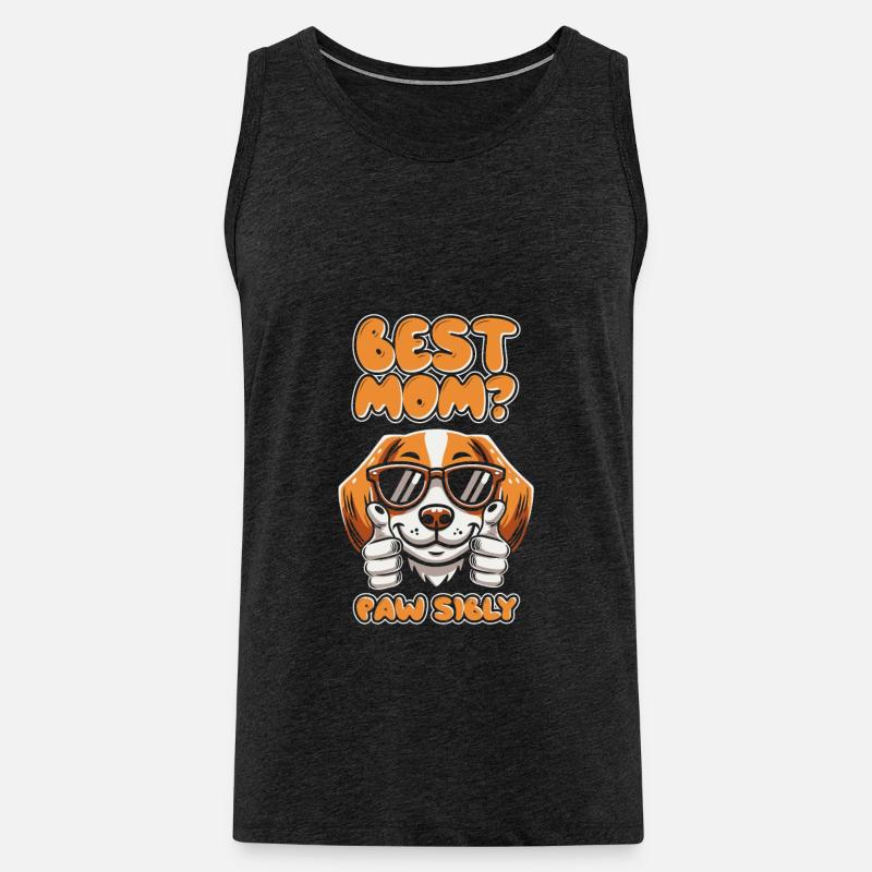 Beagle Mutter Best Mom Pawsibly - Männer Premium Bio Tank Top - Anthrazit