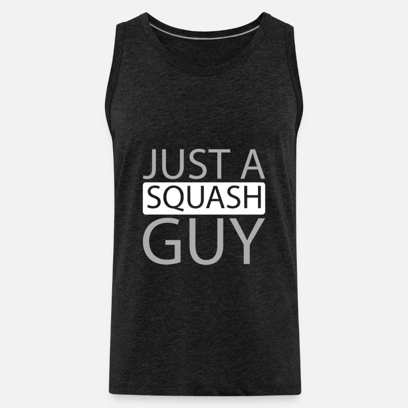 Squash Just A Squash Guy - Männer Premium Bio Tank Top - Anthrazit