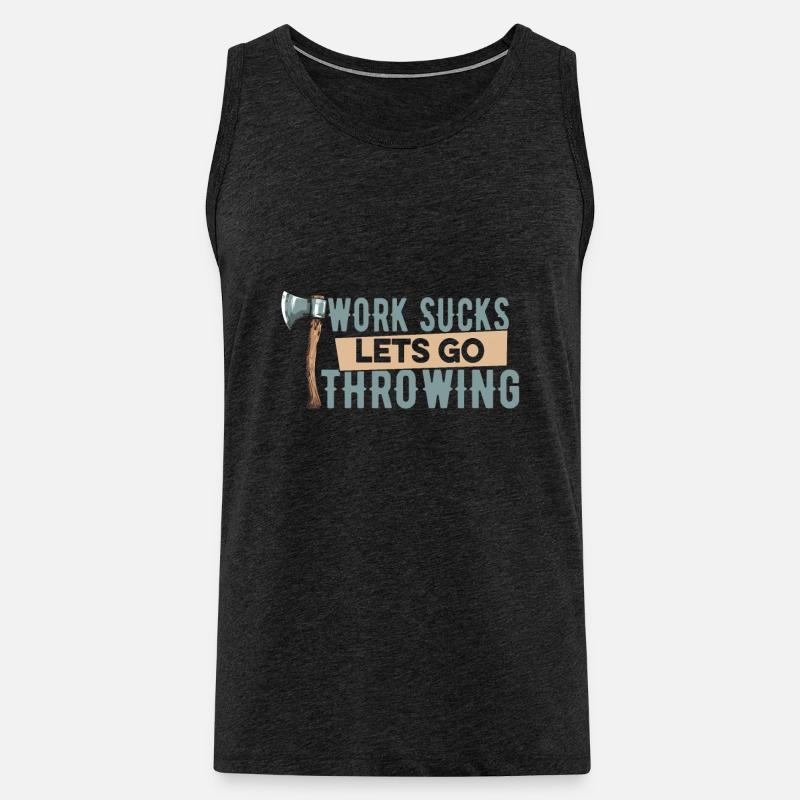 Axtwerfen Axtwerfer - Männer Premium Bio Tank Top - Anthrazit