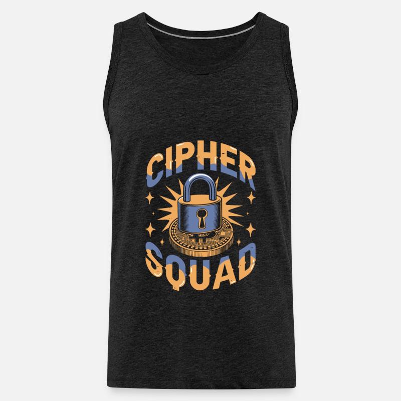 Kryptograph Kader - Männer Premium Bio Tank Top - Anthrazit