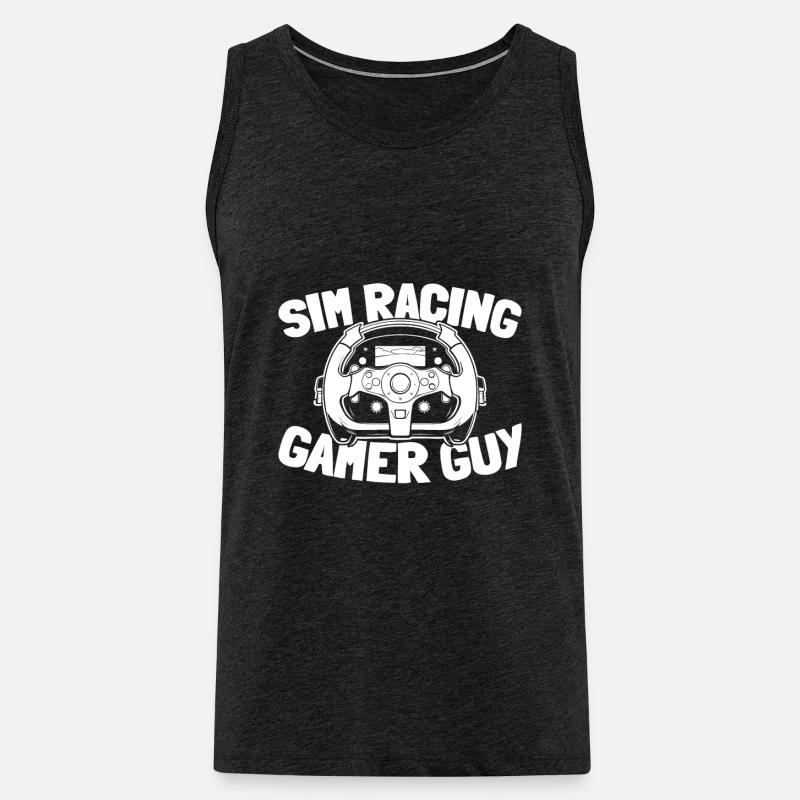 Sim Racing - Männer Premium Bio Tank Top - Anthrazit