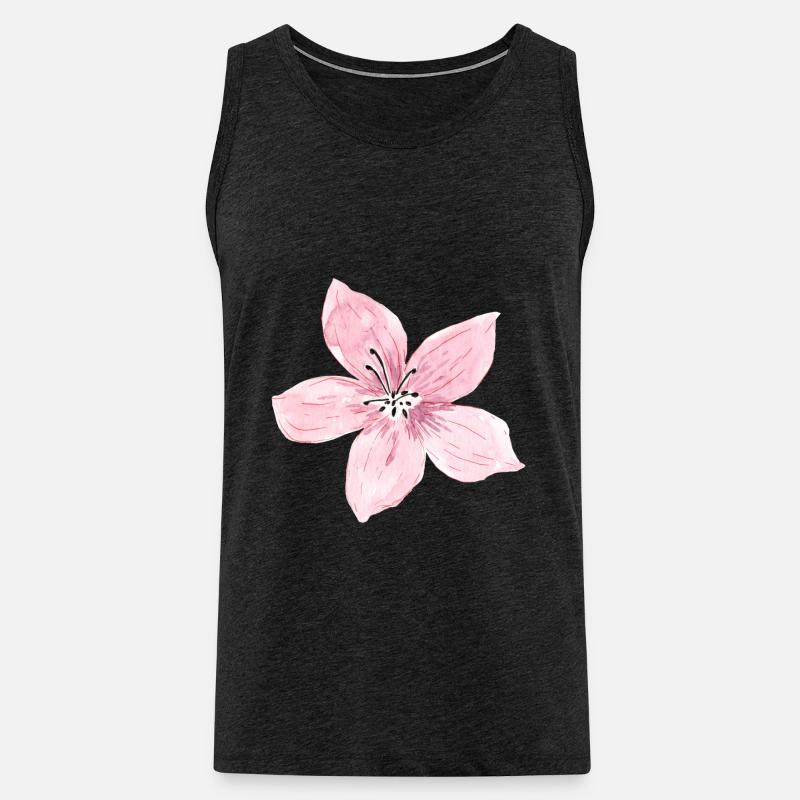 Blüte - Männer Premium Bio Tank Top - Anthrazit