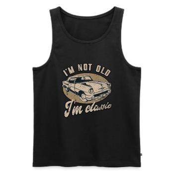I'm not old I'm classic - Vintage Retro Auto - Men's Premium Organic Tank Top - charcoal grey - Front - Alexander (188cm)