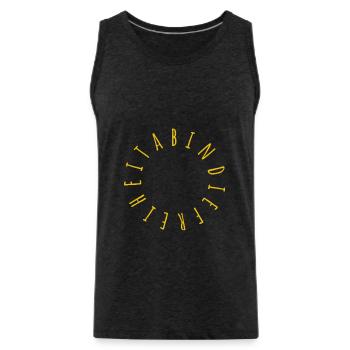 Ab in die Freiheit - Abitur Abi - Sonne - Männer Premium Bio Tank Top - Anthrazit - Vorne - AI Model Male 185 dark (185cm)