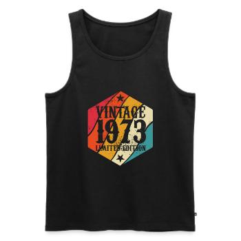 Vintage 1973 Limited Edition - Geschenk - Männer Premium Bio Tank Top - Anthrazit - Vorne - AI Model Male 185 dark (185cm)