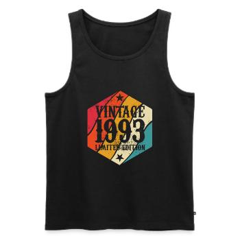 Vintage 1993 Limited Edition - Geschenk - Männer Premium Bio Tank Top - Anthrazit - Vorne - AI Model Male 185 dark (185cm)