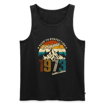 Original 1973 Limited Edition - Cadeau - Débardeur bio Premium Homme - charbon - Devant - AI Model Male 185 dark (185cm)