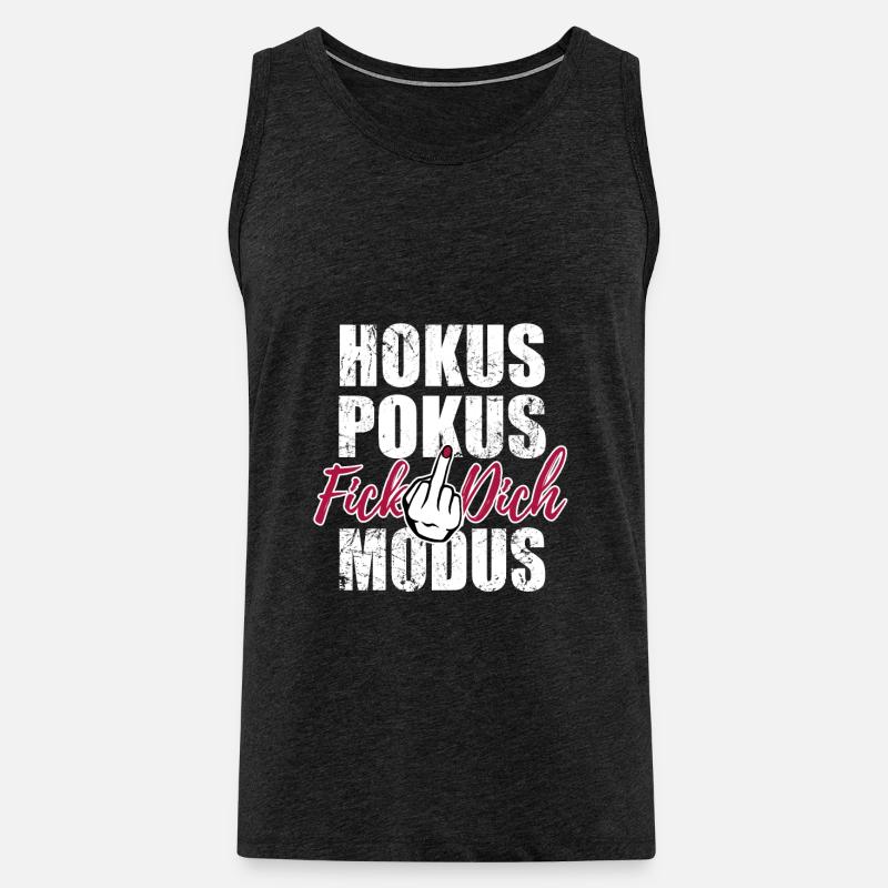 Hokus Pokus Fick dich Modus - Männer Premium Bio Tank Top - Anthrazit