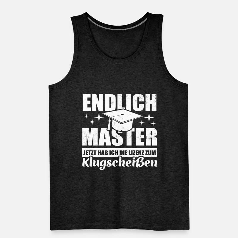 Endlich Master - mit der Lizenz zum Klugscheißen Männer Premium Bio Tank Top
