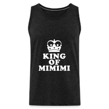 King of Mimimi - rumheulen Spruch - Männer Premium Bio Tank Top - Anthrazit - Vorne - AI Model Male 185 dark (185cm)