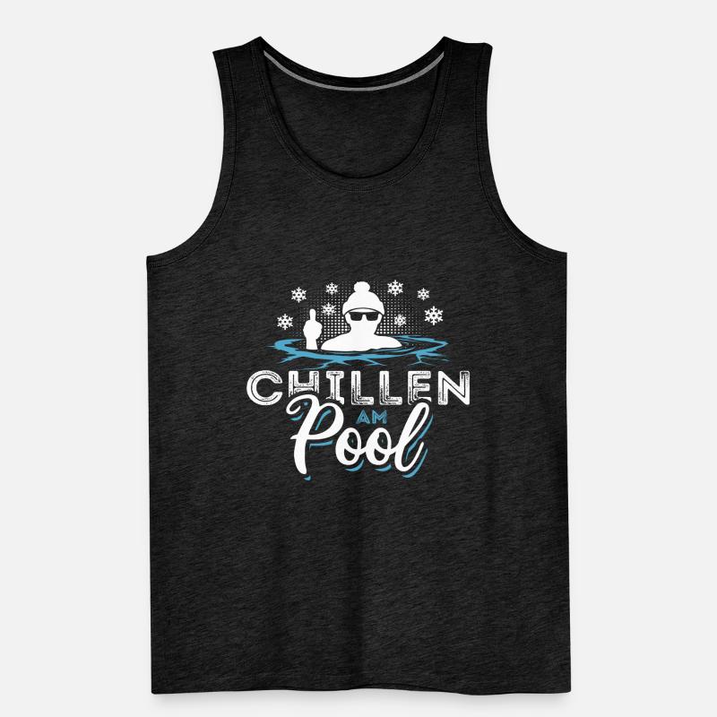Chillen am Pool - Eisbaden Eisbad Spruch Männer Premium Bio Tank Top