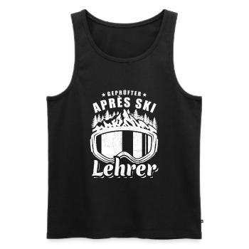 Ski, Geprüfter Apres Ski Lehrer, Skiurlaub - Männer Premium Bio Tank Top - Anthrazit - Vorne - AI Model Male 185 dark (185cm)