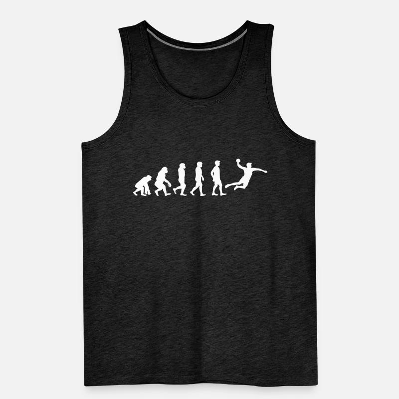 Handball Evolution Entwicklung Handballer Geschenk Männer Premium Bio Tank Top