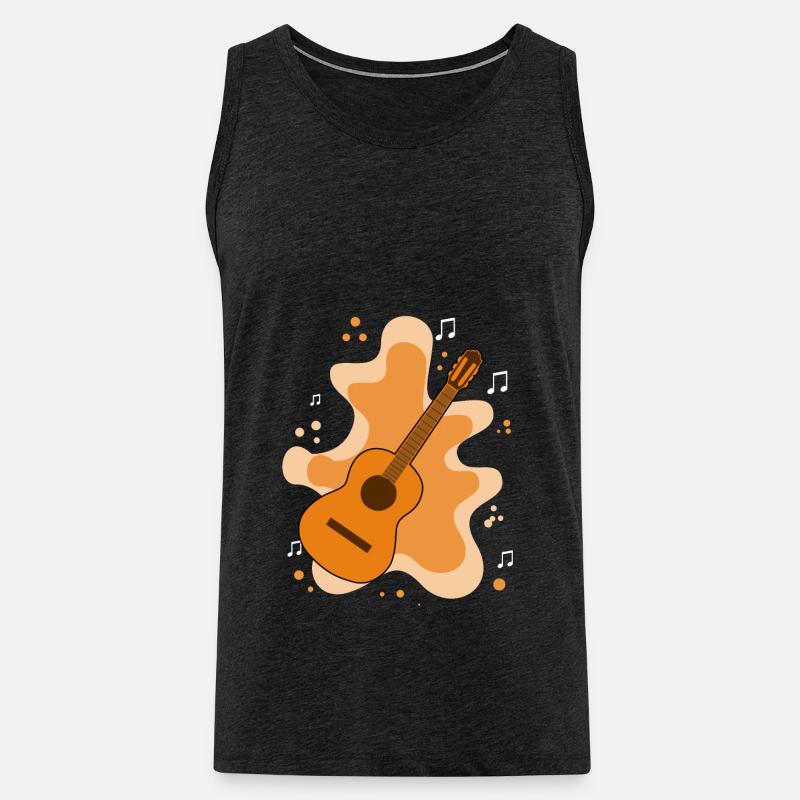 Gitarre - Männer Premium Bio Tank Top - Anthrazit