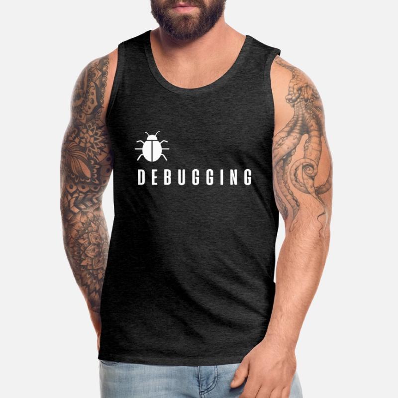 coding programmer tech funny design debugging Men's Premium Organic Tank Top