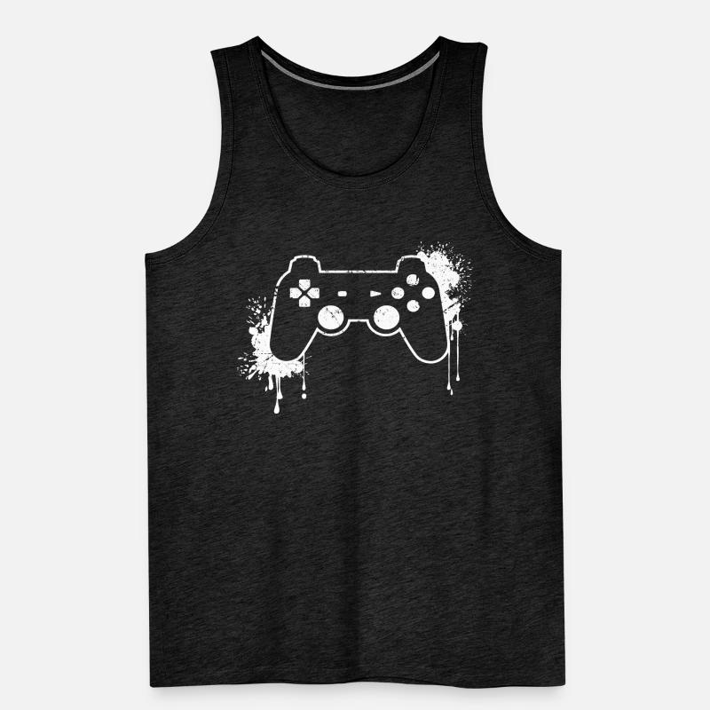 RETRO CONTROLLER en blanc Débardeur bio Premium Homme