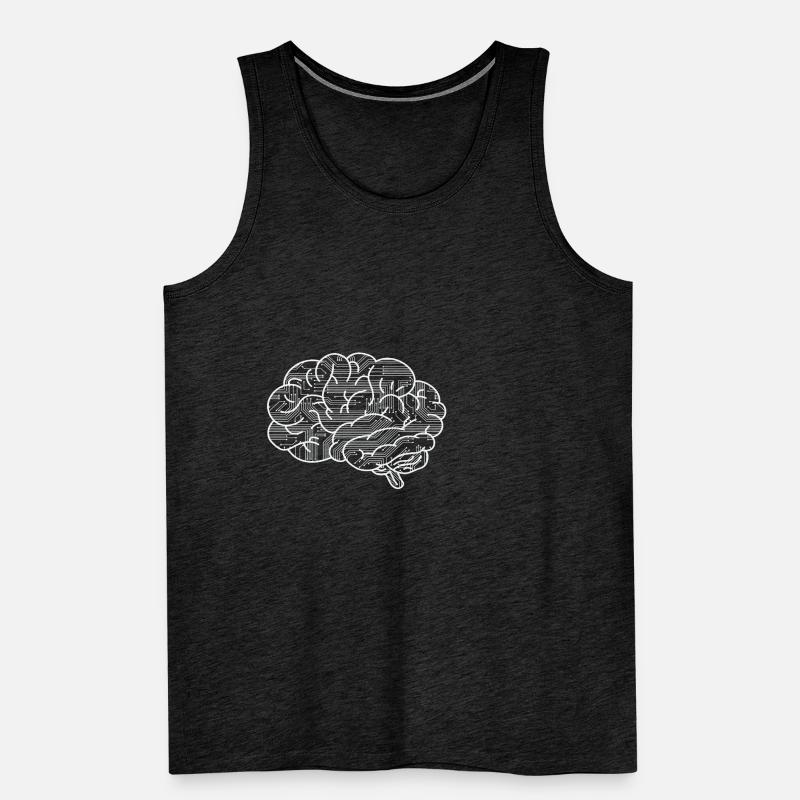 Programmer Brain funny coding for woman men Männer Premium Bio Tank Top