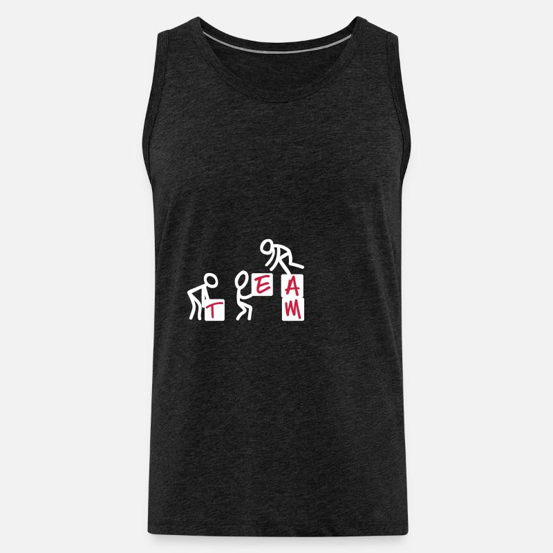 Team - Männer Premium Bio Tank Top - Anthrazit