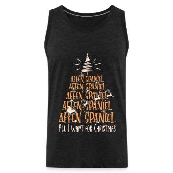 Affen Spaniel Hund Weihnachten Hunderasse - Männer Premium Bio Tank Top - Anthrazit - Vorne - Alexander (188cm)