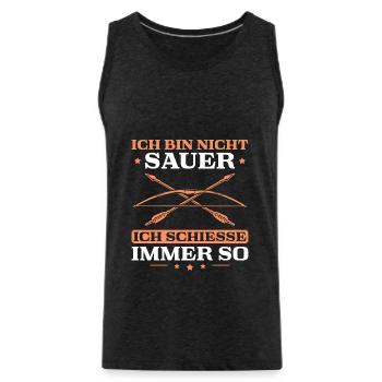 Bogenschießen Ich schieße immer so Bogensport - Männer Premium Bio Tank Top - Anthrazit - Vorne - AI Model Male 185 dark (185cm)