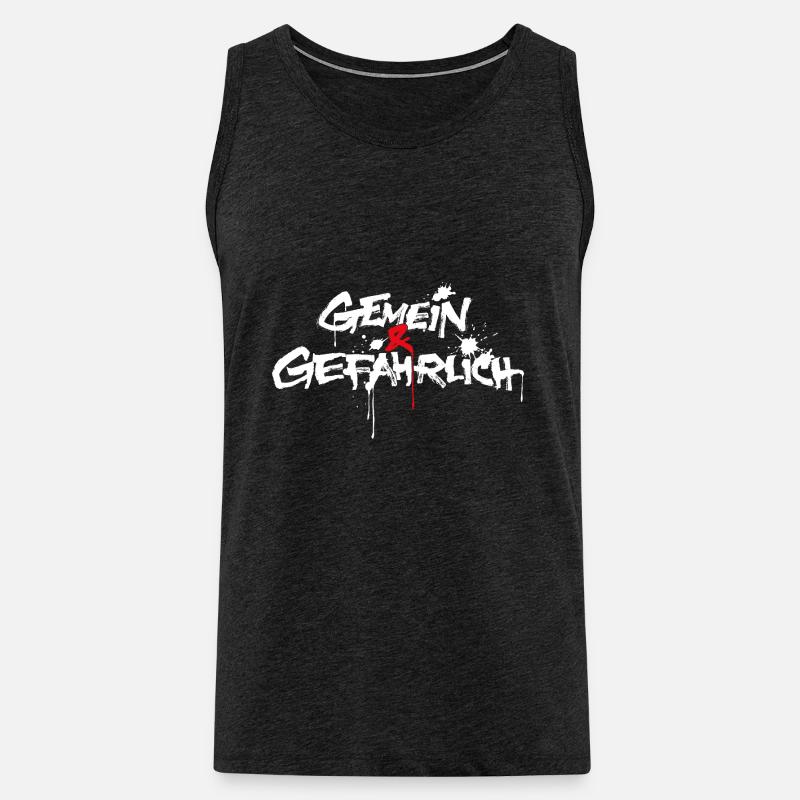 gemein und gefährlich oder gemeingefährlich - Männer Premium Bio Tank Top - Anthrazit