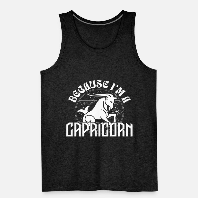 Weil ich ein Steinbock bin - Sternzeichen Männer Premium Bio Tank Top