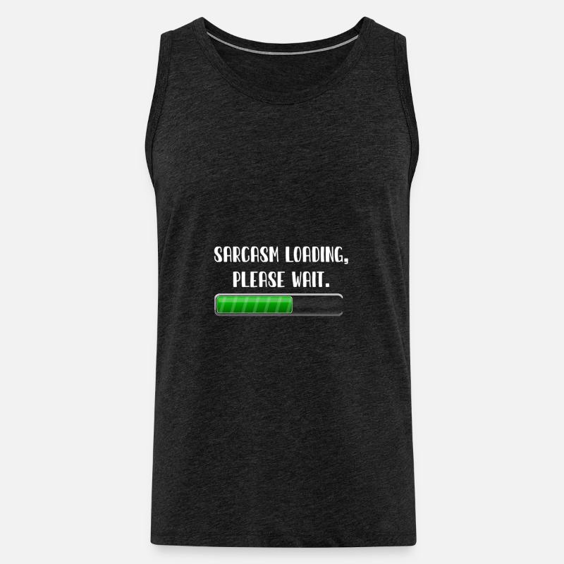 Sarkasmus - Männer Premium Bio Tank Top - Anthrazit