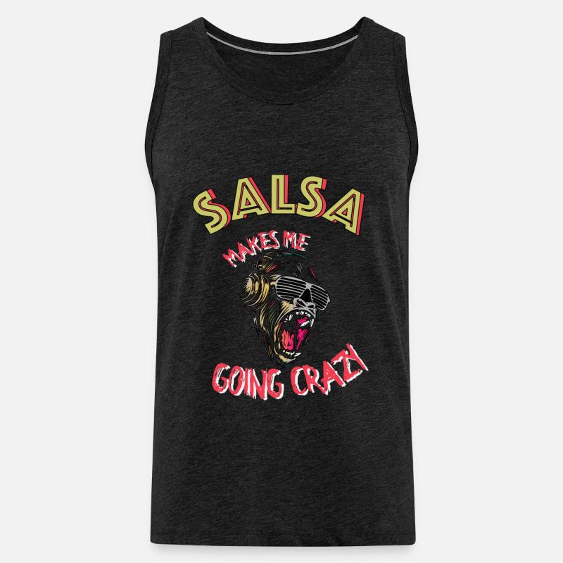 Salsa Makes Me Going Crazy - Männer Premium Bio Tank Top - Anthrazit