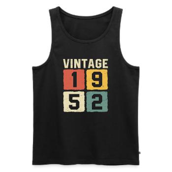 T-shirt rétro vintage 1952 1952 - Débardeur bio Premium Homme - charbon - Devant - AI Model Male 185 dark (185cm)