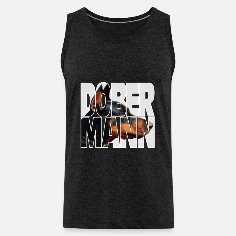 Dobermann - Männer Premium Bio Tank Top - Anthrazit