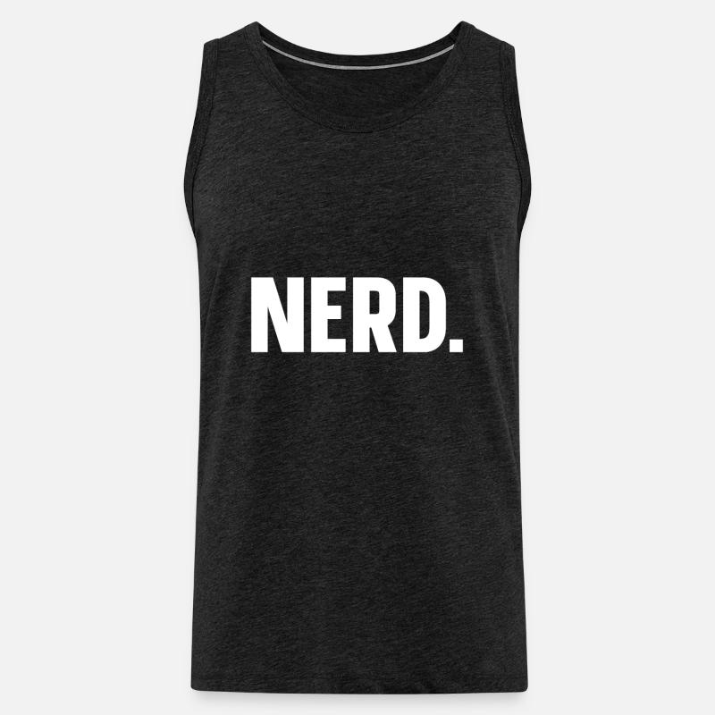 NERD einfach Nerd - Männer Premium Bio Tank Top - Anthrazit