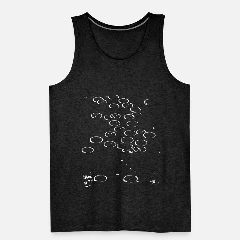 Abstract Dots / White / Line / Pattern Men's Premium Organic Tank Top