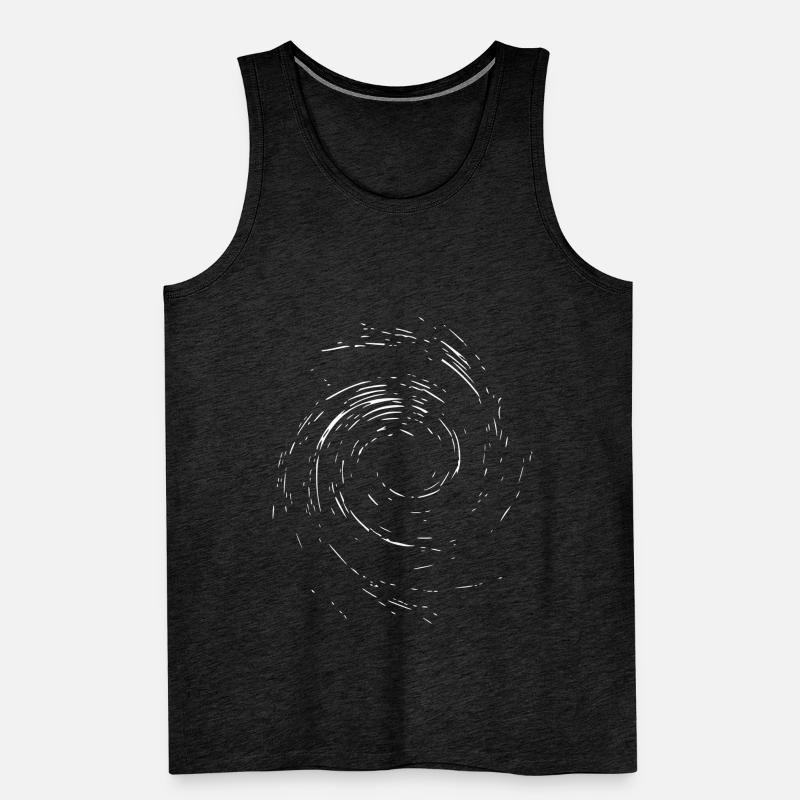 Abstract Vortex / Line / White / Pattern Men's Premium Organic Tank Top