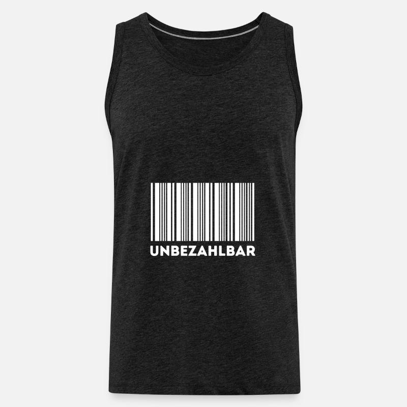 strichcode unbezahlbar - Männer Premium Bio Tank Top - Anthrazit