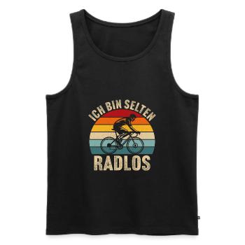 Ich bin selten radlos t-shirt fahrradfahrer - Männer Premium Bio Tank Top - Anthrazit - Vorne - AI Model Male 185 dark (185cm)