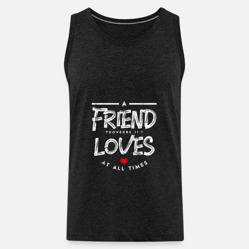Freundschaft Bibelvers - Männer Premium Bio Tank Top - Anthrazit