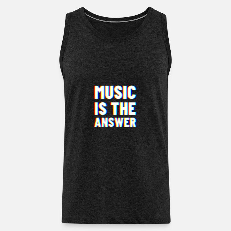 Music Techno Electro - Männer Premium Bio Tank Top - Anthrazit
