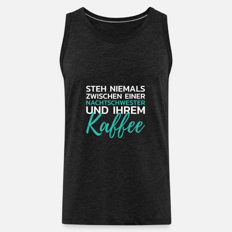 Nachtschwester Kaffee Nachtschicht - Männer Premium Bio Tank Top - Anthrazit