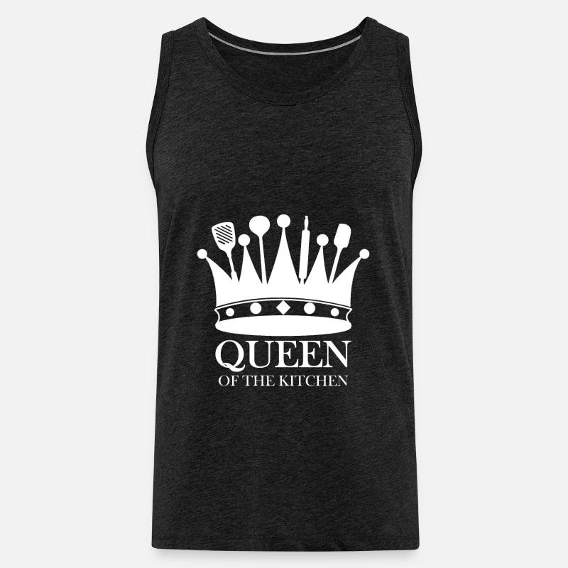 Kitchen Queen Koch Küche - Männer Premium Bio Tank Top - Anthrazit