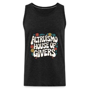 Altruismo Selbstloses Geben Gebende Schulgeist - Männer Premium Bio Tank Top - Anthrazit - Vorne - Alexander (188cm)
