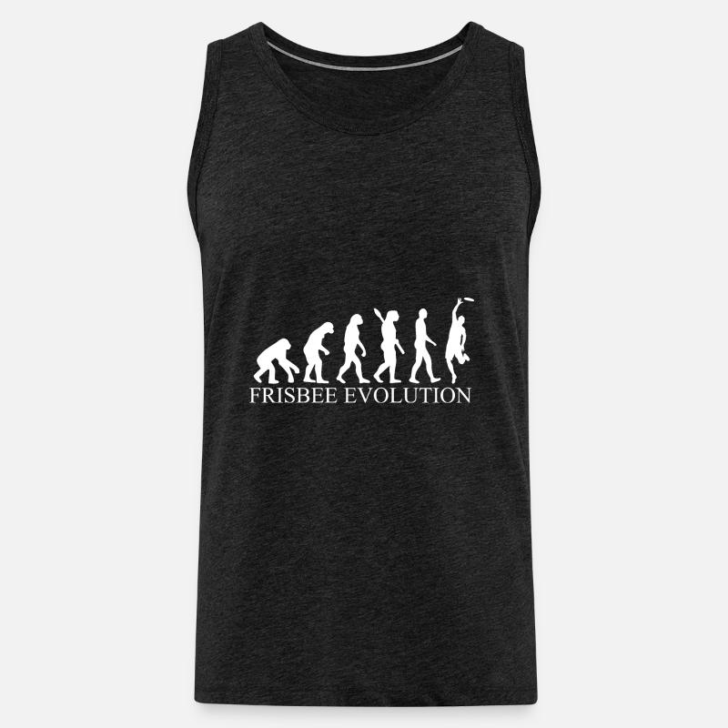 Frisbee Evolution - Männer Premium Bio Tank Top - Anthrazit