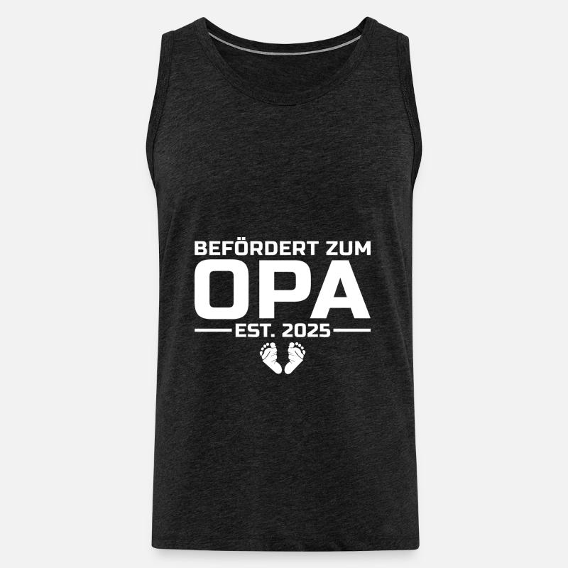 Werdender Opa 2025 - Männer Premium Bio Tank Top - Anthrazit