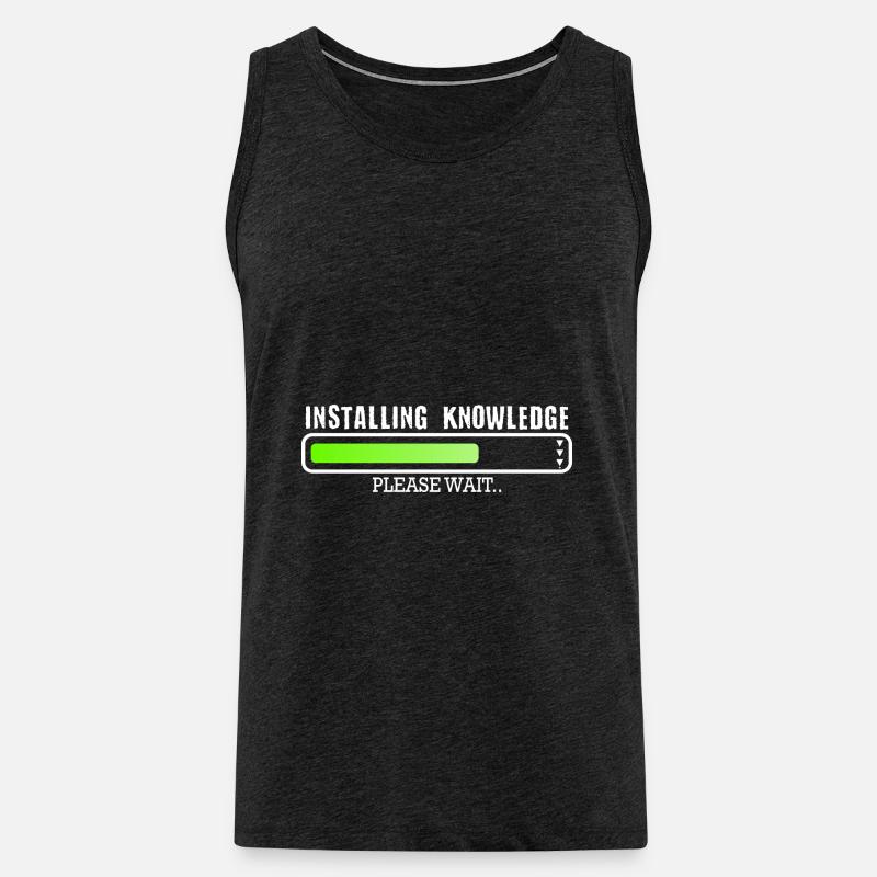 Installing Knowledge please wait - Männer Premium Bio Tank Top - Anthrazit