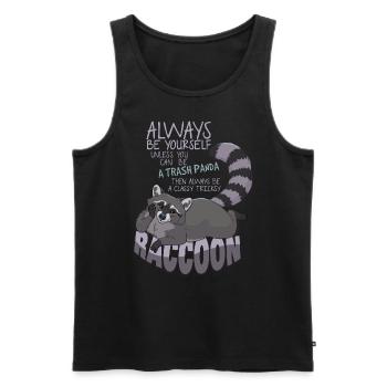 Sei immer du selbst sei Waschbär - Männer Premium Bio Tank Top - Anthrazit - Vorne - Alexander (188cm)