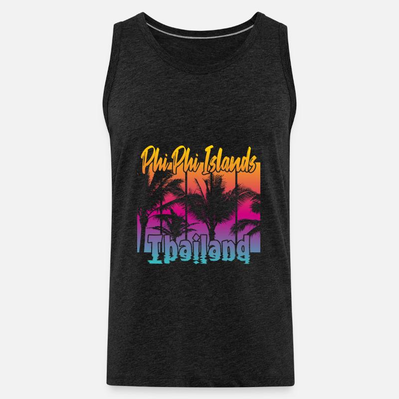 Phi Phi Islands Thailand - Männer Premium Bio Tank Top - Anthrazit