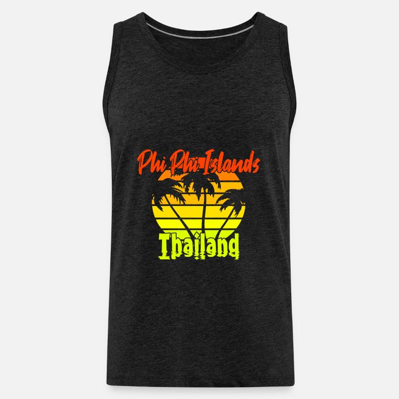Phi Phi Islands Thailand - Männer Premium Bio Tank Top - Anthrazit