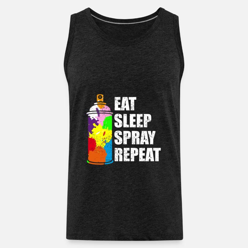 Graffiti Sprühdose Sprayer Spruch Geschenkidee - Männer Premium Bio Tank Top - Anthrazit