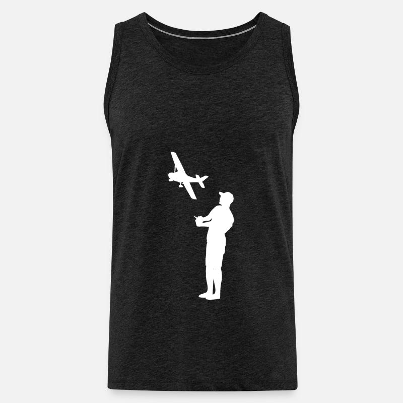 Modellflug Modellbauer Flugzeug Geschenk - Männer Premium Bio Tank Top - Anthrazit